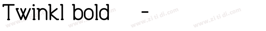 Twinkl bold 粗体字体转换